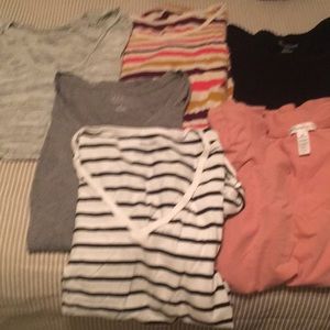 6 size medium maternity shirt sleeved shirts